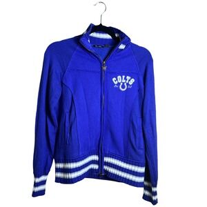 Touch by Alyssa Milano Colts Zip Up Sweater Jacket Women's XL Blokecore